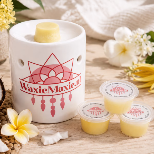 Waxmelts Kenzie Summer Haal het ultieme vakantiegevoel in huis met Kenzie Summer Bottled Waxmelts.