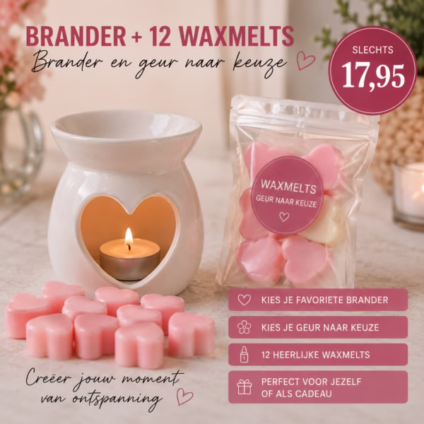 Brander Box | Brander + 12 Waxmelts naar Keuze