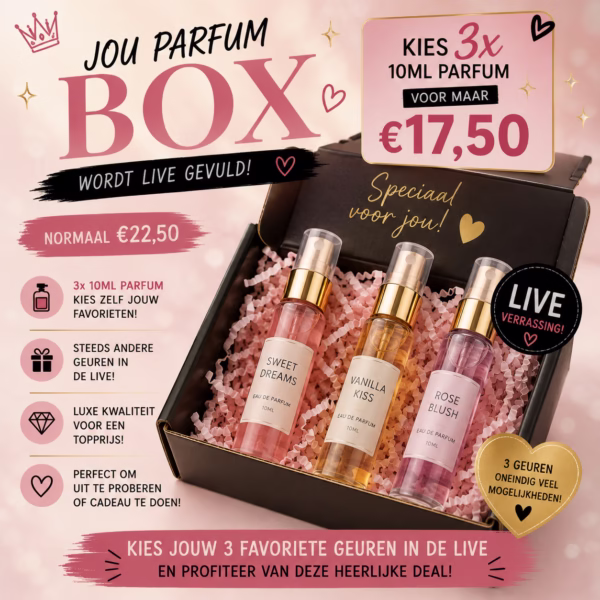 Parfum Box | Kies 3 x 10 ml parfum voor €17,50